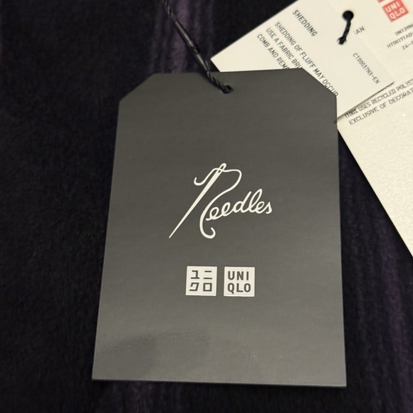 UNIQLO and NEEDLES. NEW FW25 Oversized Purple Striped Cardigan. - Picture 6 of 7